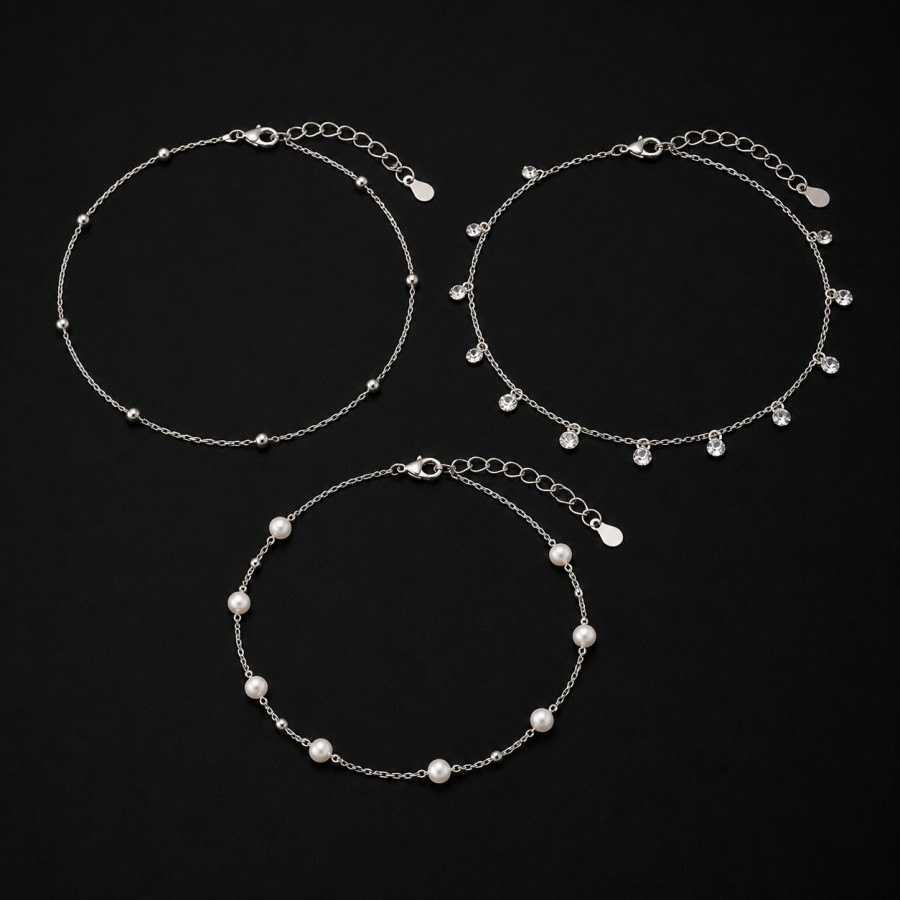 Luna Crystal Drop Anklet