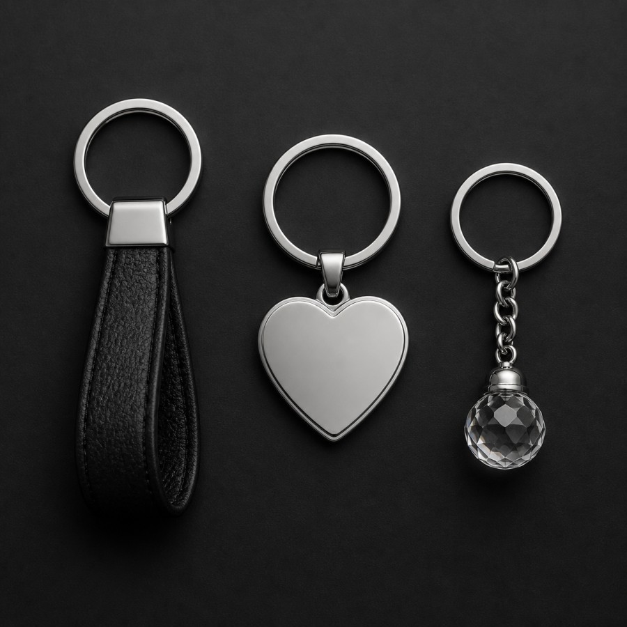 Monogram Disc Keychain